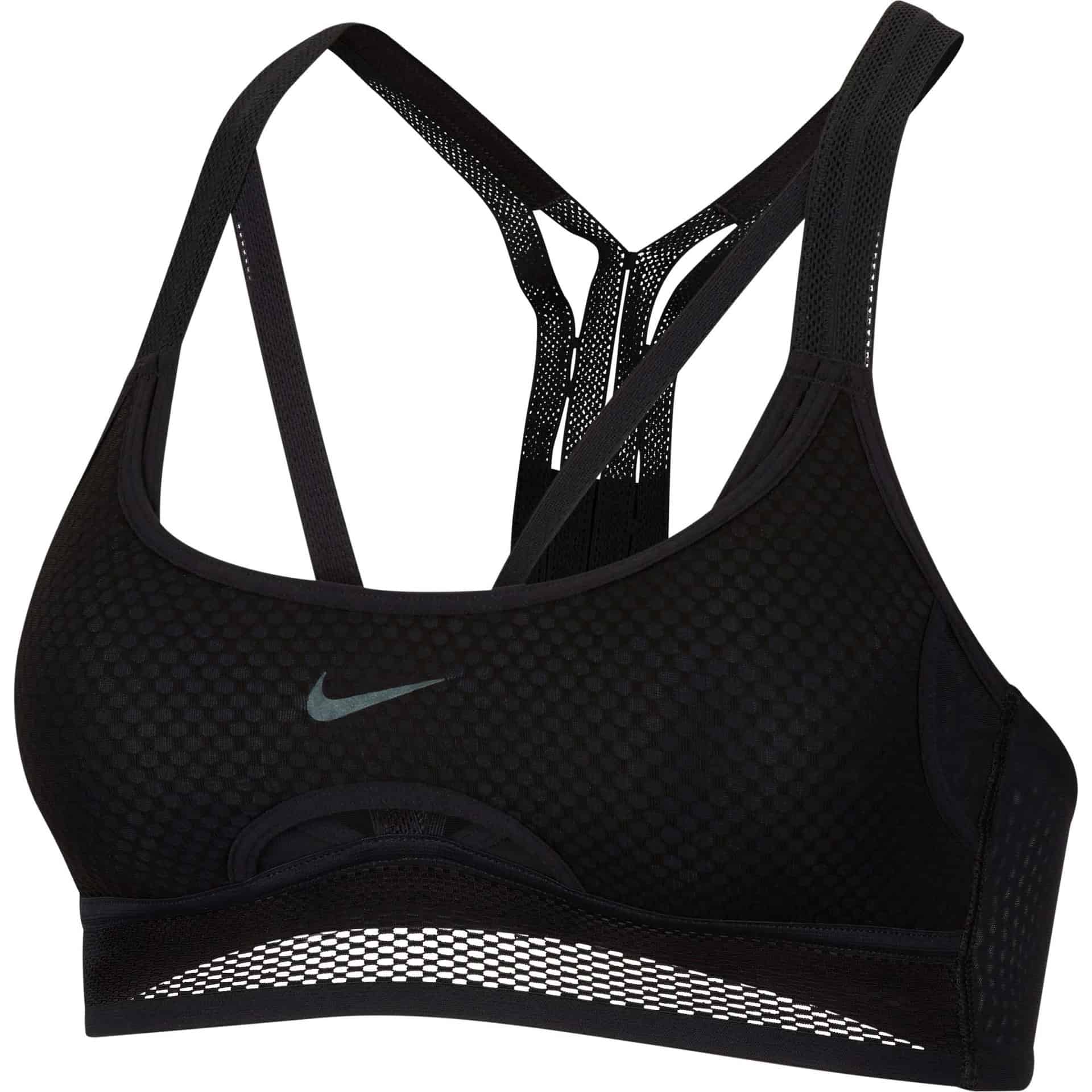 Nike Indy Logo Light Support Performance Sports Bra In White/cool Grey