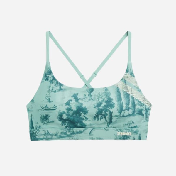 SIGNATURE PRINTED STRAP SPORTS BRA