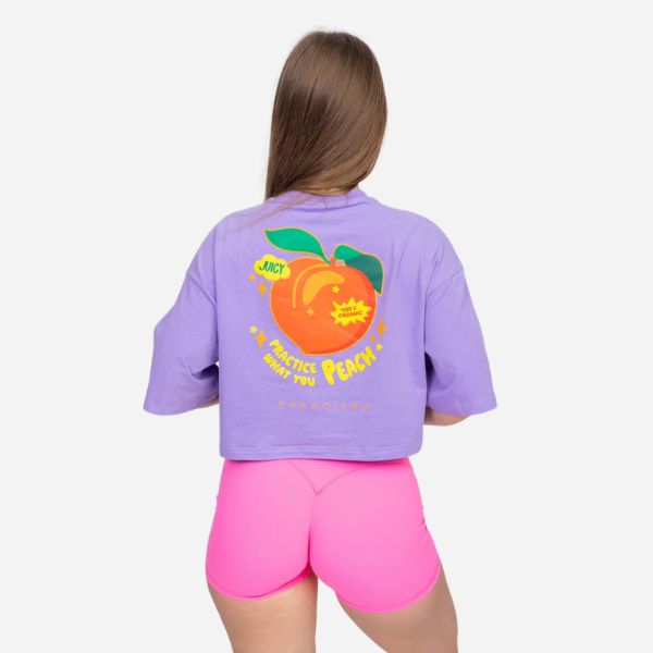 CROP TEE PEACH