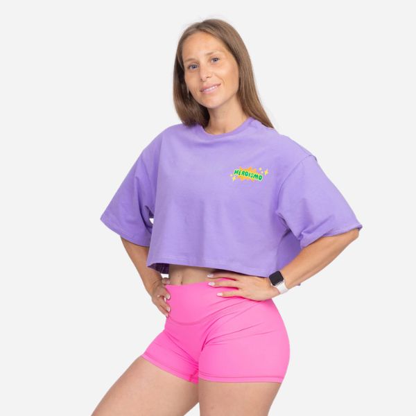 CROP TEE PEACH