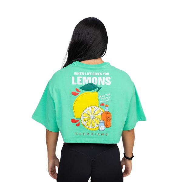 CROP TEE LEMON