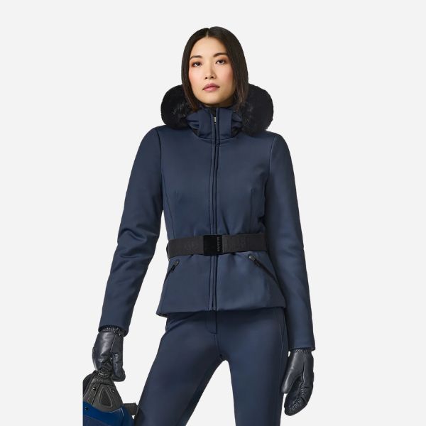 HIDA SKIJACKE mit Kunstpelzbesatz